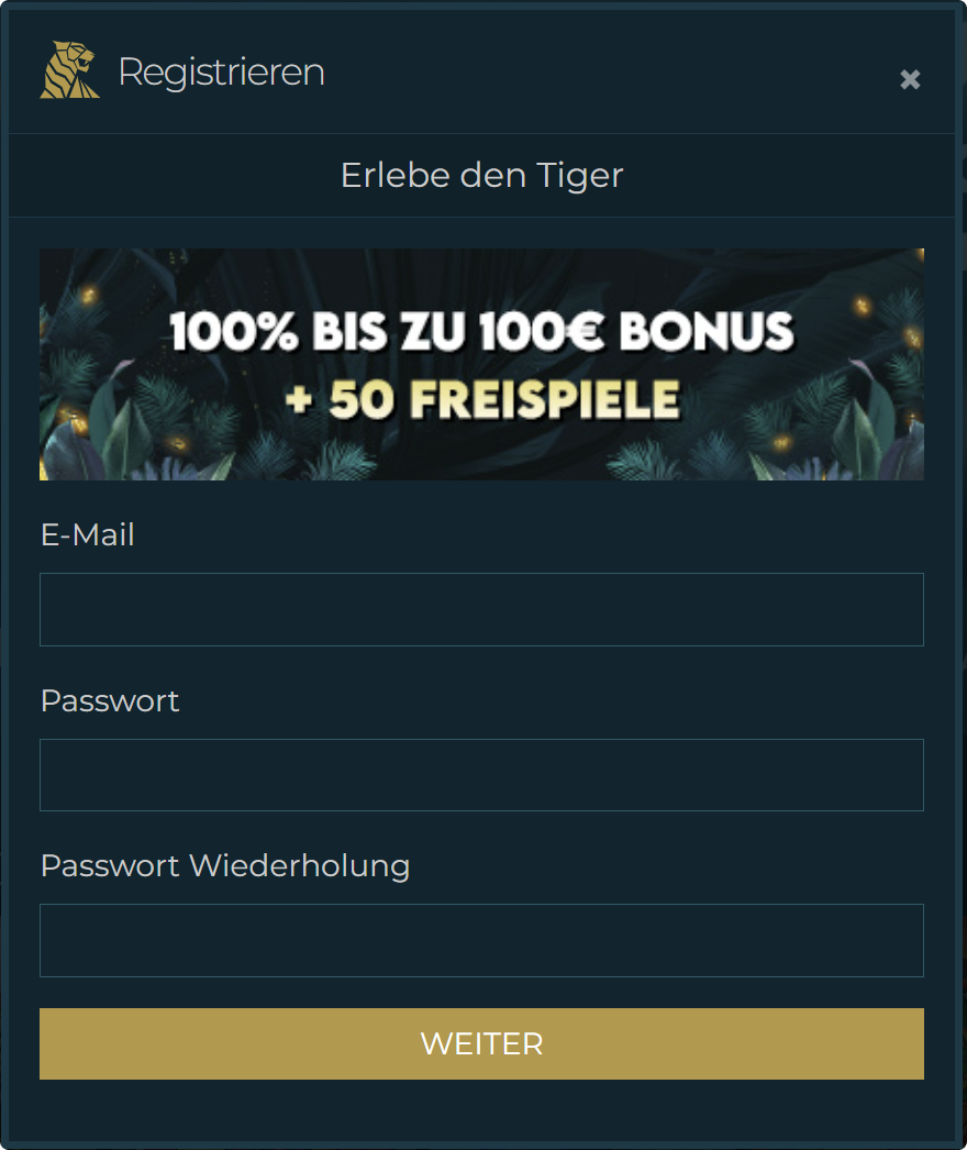 tigerspin casino registrieren